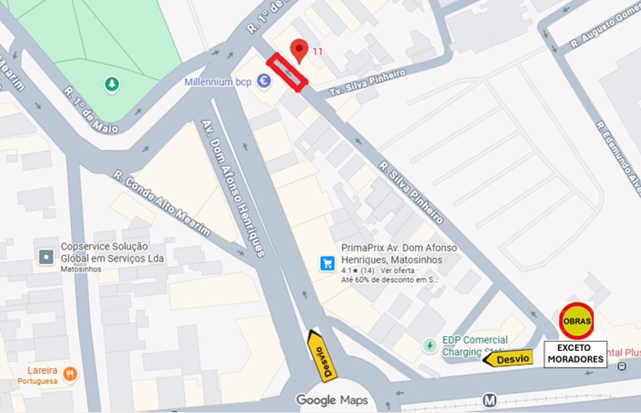 Aviso Rua Silva Pinheiro