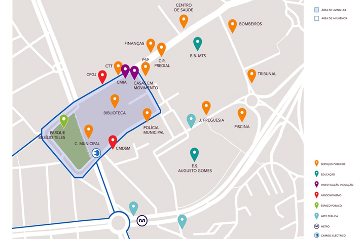 Zona de inser&ccedil;&atilde;o do living lab