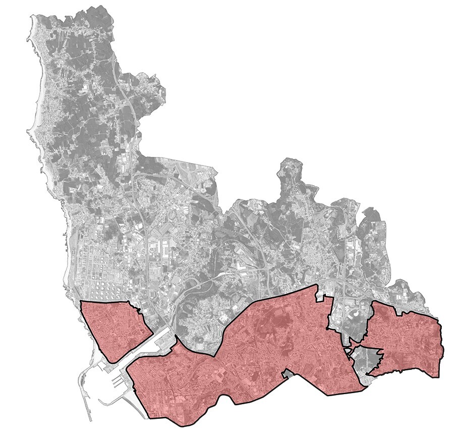 Delimita&ccedil;&atilde;o da Zona de Press&atilde;o Urban&iacute;stica do Concelho de Matosinhos