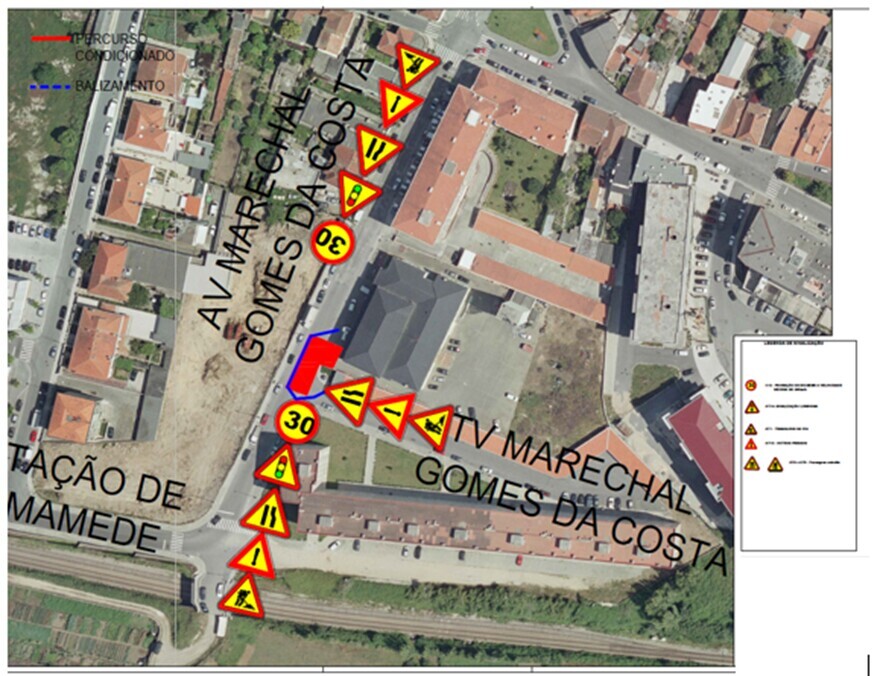 aviso Avenida Marechal Gomes da Costa