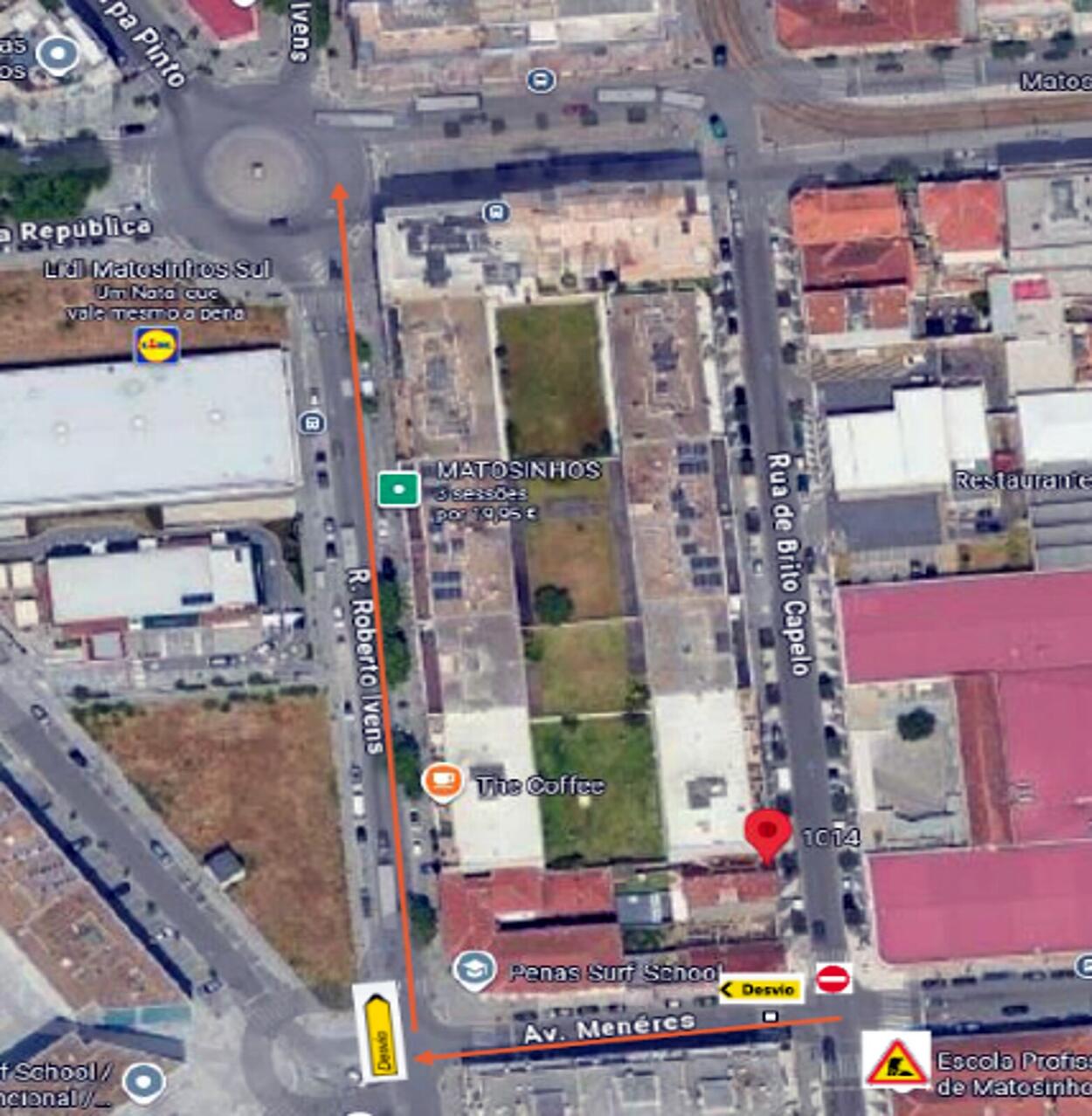 Aviso Rua Brito Capelo