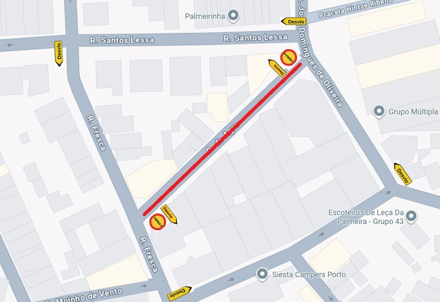 Aviso Rua da Agra 1