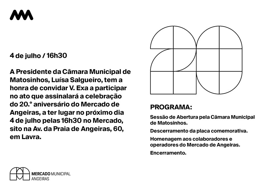 20.&ordm; Anivers&aacute;rio do Mercado de Angeiras