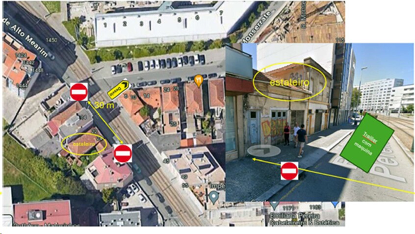 Aviso Rua D Nuno &Aacute;lvares Pereira