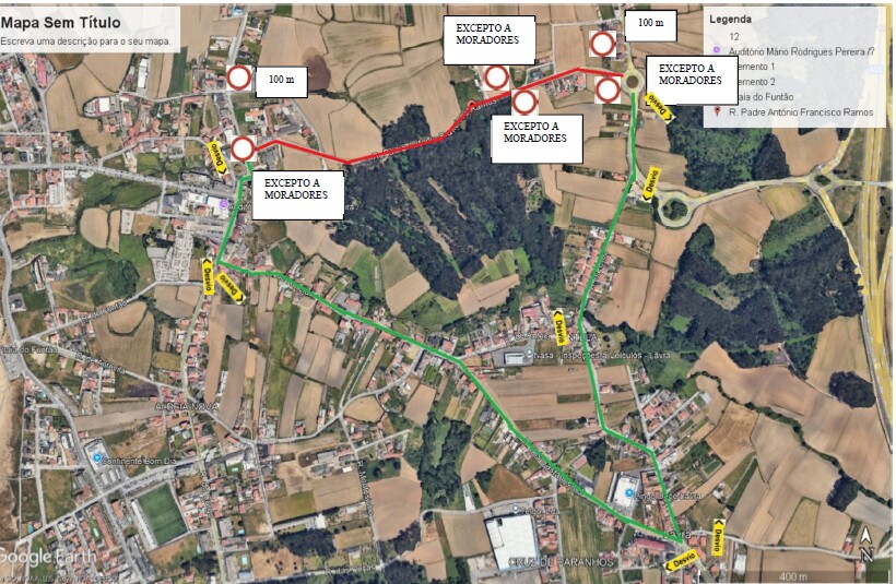 Aviso Rua Padre Ant&oacute;nio Francisco Ramos 3