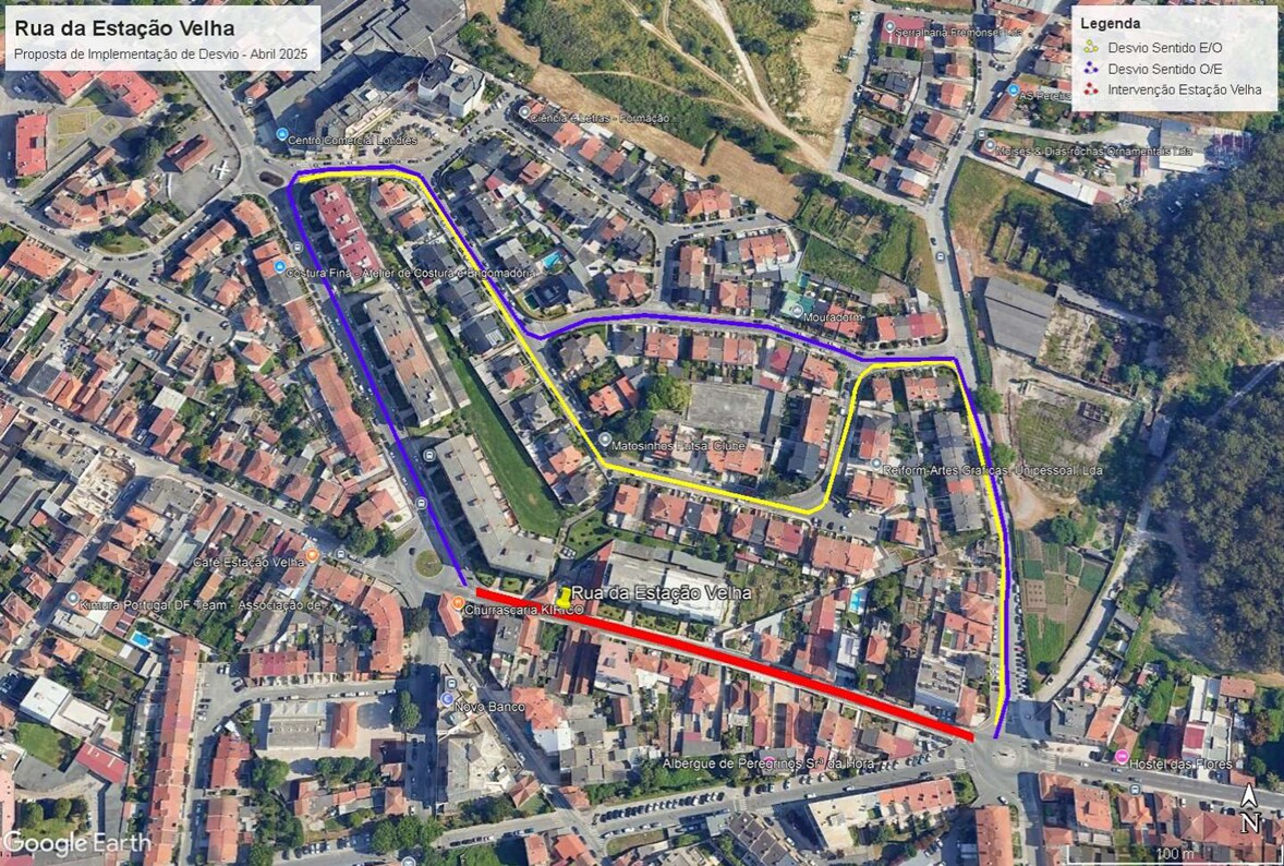 Aviso Rua da Esta&ccedil;&atilde;o Velha