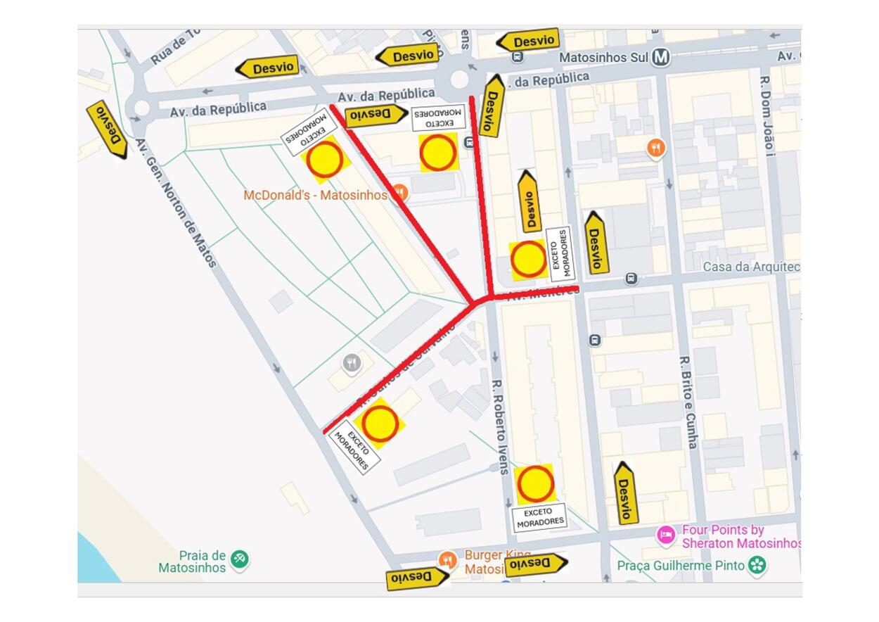 aviso desvio de tr&acirc;nsito