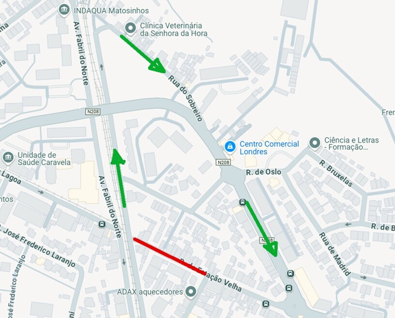 aviso rua esta&ccedil;&atilde;o velha