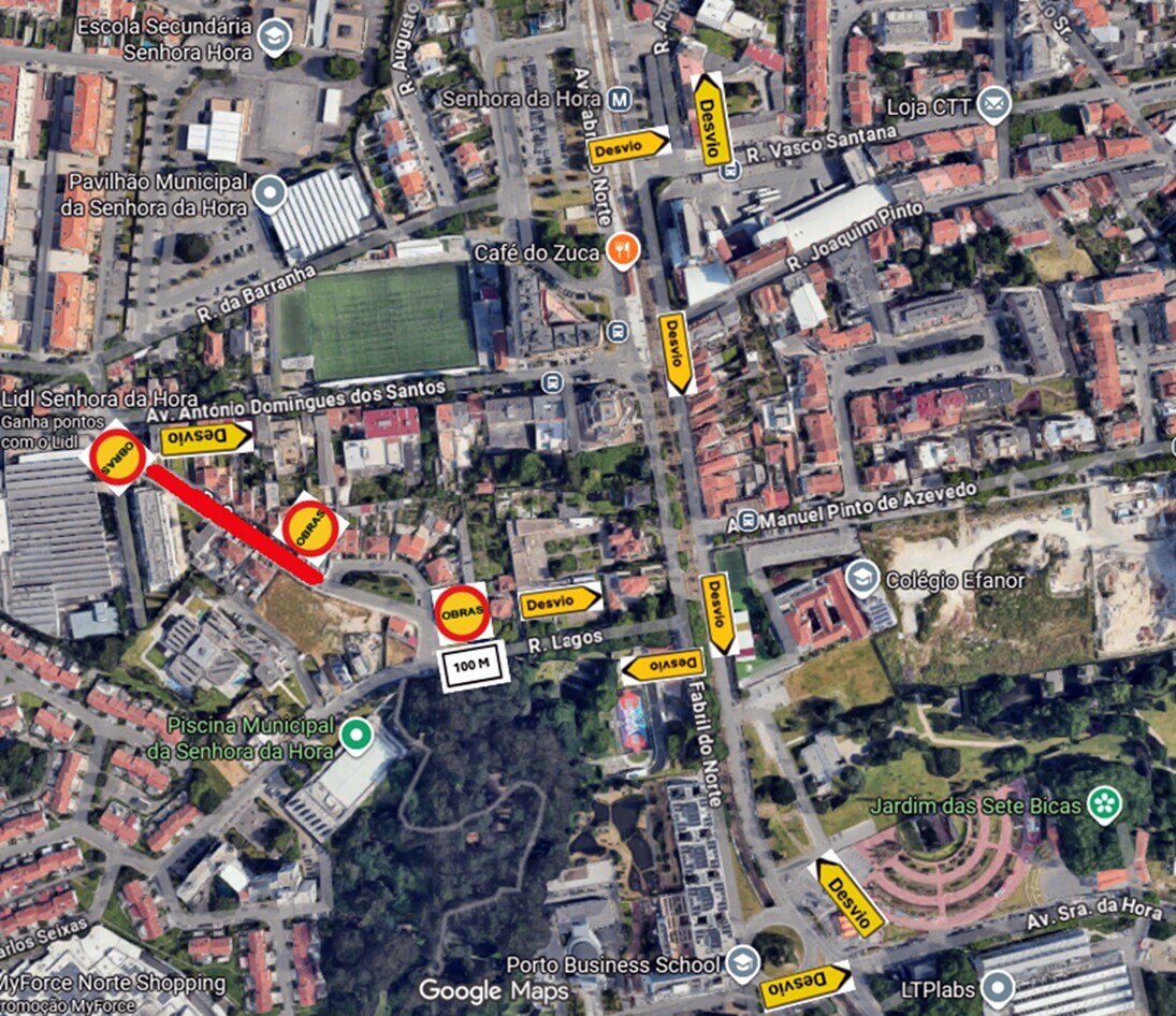 aviso rua do carri&ccedil;al